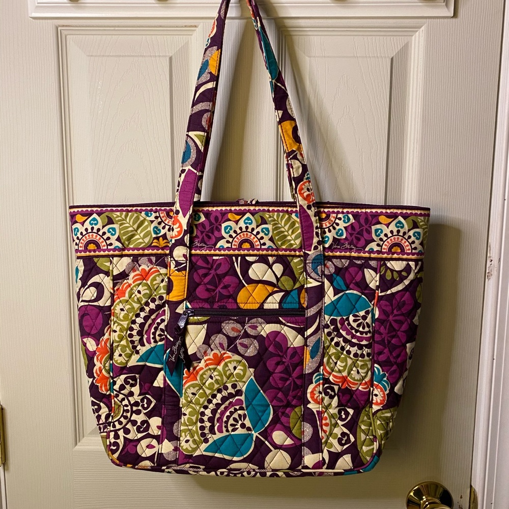 Vera Bradley: Large Purple Floral Tote